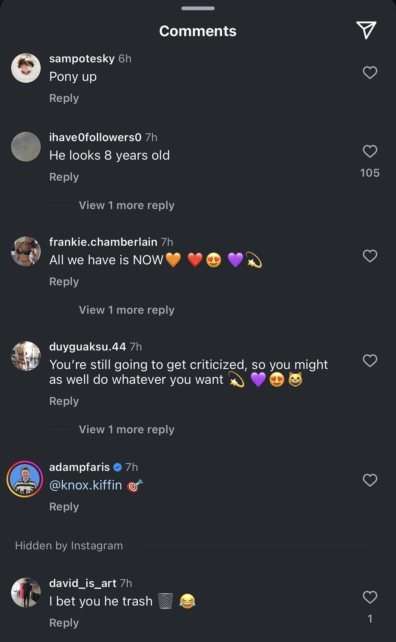 Instagram comments